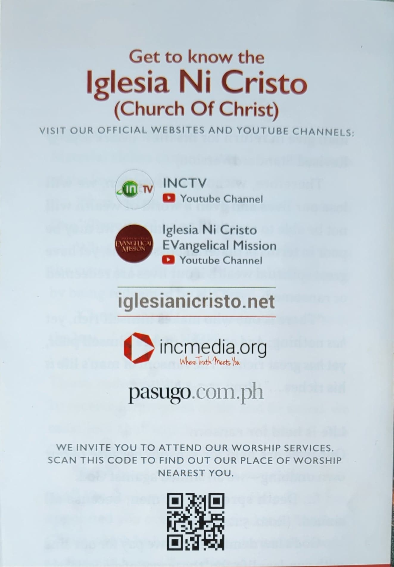 Get to know the Iglesia Ni Cristo - Church of Christ - Universal Net ...